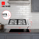 Gasland Chef 30'' Convertible Gas Cooktop w/ Thermocouple Protection - Size