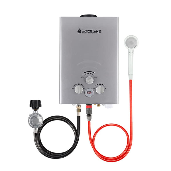 Camplux Gray Outdoor Portable Tankless Water Heater - 1.58 GPM
