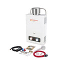 Camplux 1.58 GPM Outdoor Tankless Propane Water Heater with S/S Rain Cap - Packing List