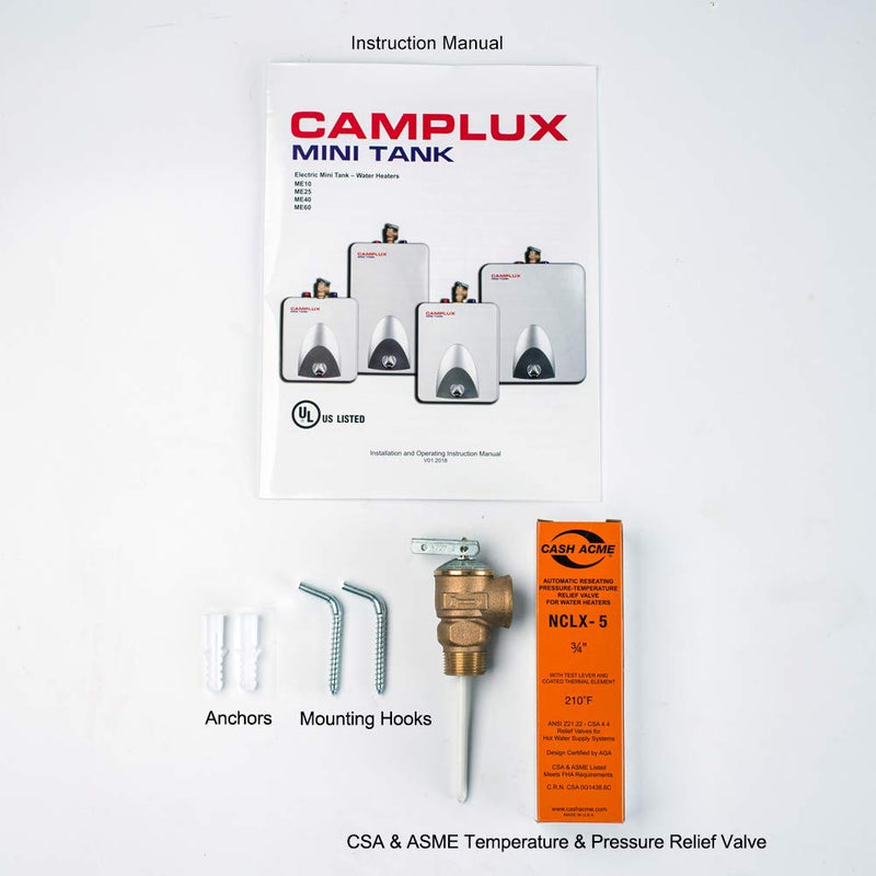 Camplux Mini-Tank-Elektro-Warmwasserbereiter – 6 Gallonen