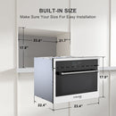 Gasland Chef 24'' Built-in Convection Microwave Oven - Silvery - Size