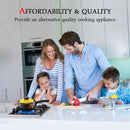 12 In. Convertible Gas Cooktops -Black Tempered Glass