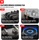 12 In. Pro Style Dual Burners Gas Cooktop