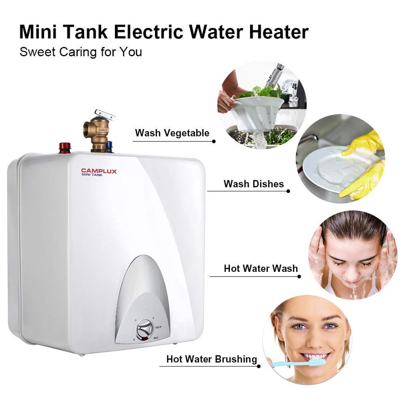 Camplux Mini Tank Electric Water Heater - 6-Gallon