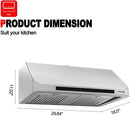 30" Under Cabinet Range Hood-Sensor Touch Control-Stainless Steel