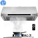 30" Under Cabinet Range Hood-Sensor Touch Control-Stainless Steel