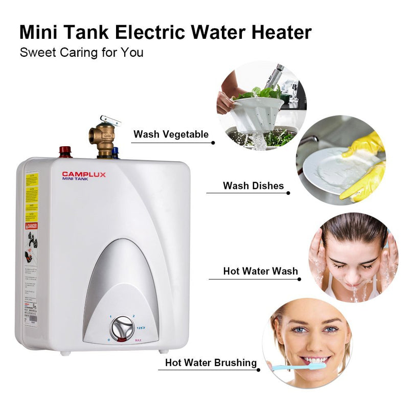 Camplux Mini-Tank-Elektro-Warmwasserbereiter – 2,5 Gallonen