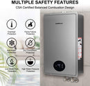 Camplux Tankless Nature Gas Water Heater - 5.28 GPM Grey