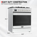 30'' Slide-in Gas Range with 5 Sealed Gas Burners & 5.0 cu. ft. Capacity Convection Oven