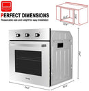 24''Built-in Electric Single Wall Oven-9 Functions-Stainless Steel