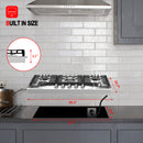 Gasland Chef 36'' Gas Cooktop With 5 Italy Sabaf Burner - Size