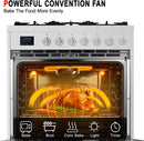 30'' Slide-in Gas Range with 5 Sealed Gas Burners & 5.0 cu. ft. Capacity Convection Oven