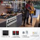 30'' Slide-in Gas Range with 5 Sealed Gas Burners & 5.0 cu. ft. Capacity Convection Oven