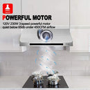 30" Under Cabinet Range Hood-Sensor Touch Control-Stainless Steel