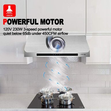 30" Under Cabinet Range Hood-Sensor Touch Control-Stainless Steel