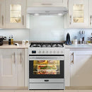 30'' Slide-in Gas Range with 5 Sealed Gas Burners & 5.0 cu. ft. Capacity Convection Oven