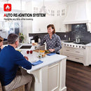 48 In. Gas Rangetop /w 6 Deep Recessed Sealed Burners & Griddle