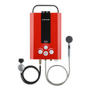 Outdoor Portable Tankless Water Heater-1.58GPM 6L- Red