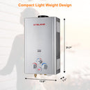 Outdoor Portable Tankless Water Heater- 2.64GPM 10L - Silver
