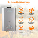 Outdoor Portable Tankless Water Heater- 2.64GPM 10L - Silver