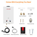 Outdoor Portable Tankless Water Heater- 3.18GPM 12L -White