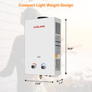 Outdoor Portable Tankless Water Heater- 3.18GPM 12L -White