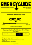 Camplux Portable Propane Water Heater - 10L 2.64 GPM