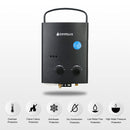 Camplux Black 1.32 GPM Outdoor Tankless Gas Water Heaters w/ 1.2 GPM Water Pump
