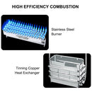 Camplux Black 1.32 GPM Outdoor Tankless Gas Water Heaters w/ 1.2 GPM Water Pump - Efficiency