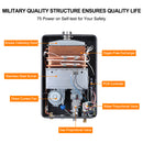 Camplux Tankless Nature Gas Residential Water Heater - 6.86 GPM Grey