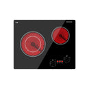 Electric Cooktop, thermomate 21 Inch Built-in Radiant Electric Stove Top, 240V Electric Ceramic Stove with 2 Burners, UL Certified