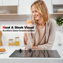 Electric Cooktop, thermomate 21 Inch Built-in Radiant Electric Stove Top, 240V Electric Ceramic Stove with 2 Burners, UL Certified