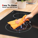 Electric Cooktop, thermomate 21 Inch Built-in Radiant Electric Stove Top, 240V Electric Ceramic Stove with 2 Burners, UL Certified