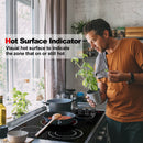 Electric Cooktop, thermomate 36 Inch Built-in Radiant Electric Stove Top, 240V Ceramic Electric Stove with 5 Burners, ETL Certified