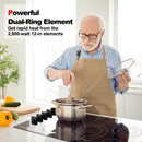 Electric Cooktop, thermomate 36 Inch Built-in Radiant Electric Stove Top, 240V Ceramic Electric Stove with 5 Burners, ETL Certified