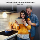 Electric Cooktop, thermomate 30 Inch Built-in Radiant Electric Stove Top, 240V Ceramic Electric Stove with 5 Burners, 9 Heating Level, Timer & Kid Safety Lock, Sensor Touch Control