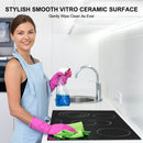 Electric Cooktop, thermomate 36 Inch Built-in Radiant Electric Stove Top, 240V Ceramic Electric Stove with 5 Burners, 9 Heating Level, Timer & Kid Safety Lock, Sensor Touch Control