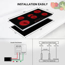 Electric Cooktop, thermomate 36 Inch Built-in Radiant Electric Stove Top, 240V Ceramic Electric Stove with 5 Burners, 9 Heating Level, Timer & Kid Safety Lock, Sensor Touch Control