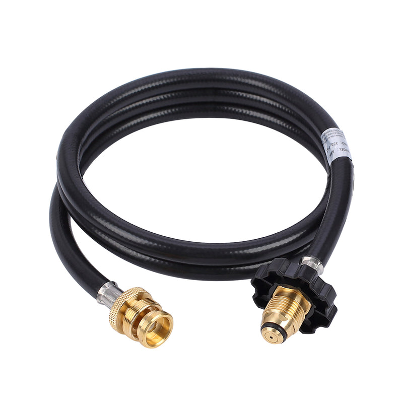 Manguera adaptadora de propano Camplux de 5 pies con convertidor de manguera de 1 lb a 20 lb