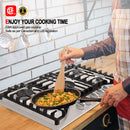 Gasland Chef 30'' Convertible Gas Cooktop w/ 5 Italy Sabaf Burners - Cooking