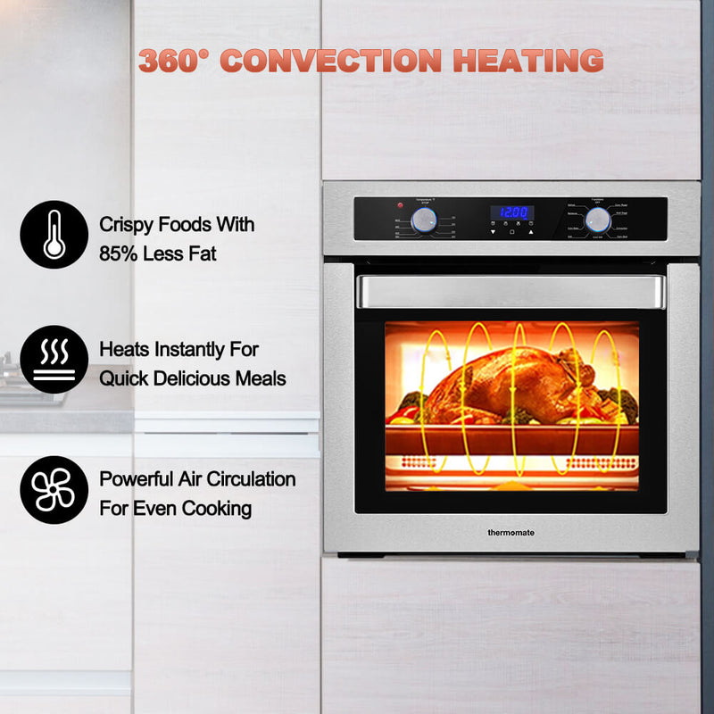 Thermomate 24'' Electric Single Wall Oven - 9 Cooking Functions