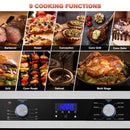 24 Inch Single Wall Oven, thermomate 2.3Cu.ft. Total Capacity Electric Built-in Oven with 9 Cooking Functions in Stainless Steel, Sensor Touch Control, Silver