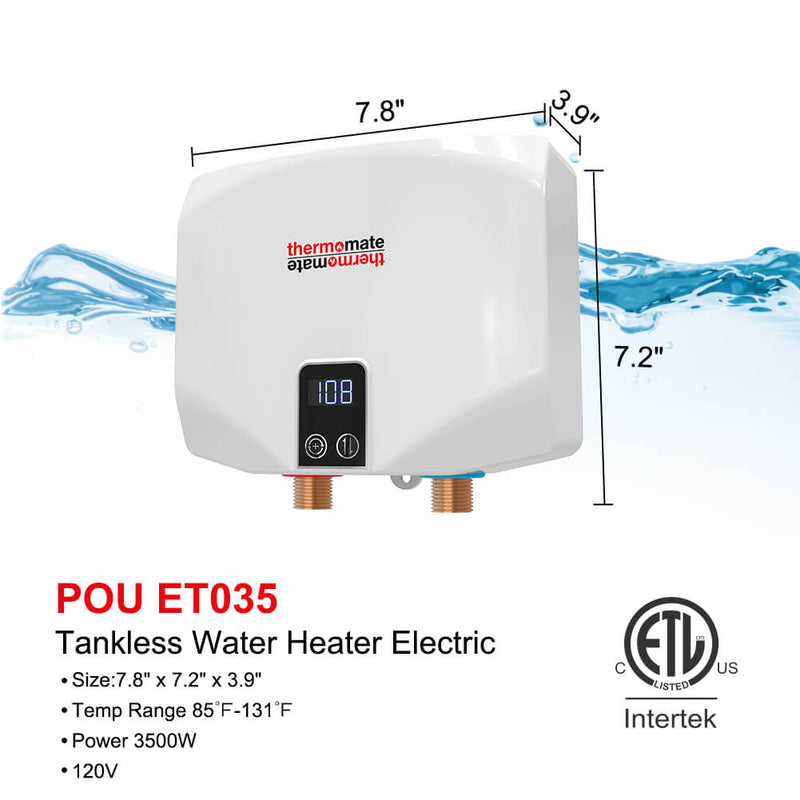 Calentador de agua eléctrico sin tanque Thermomate - 120V 3.5kW