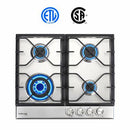 24 In. Built-in Gas Cooktops w/ Thermocouple Protection