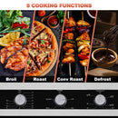 24'' Single Wall Oven, thermomate Natural Gas Wall Oven with 5 Cooking Functions and Rotisserie, 13600 BTU Built-in Stainless Steel Oven with Mechanical Knobs Control, CSA Certified