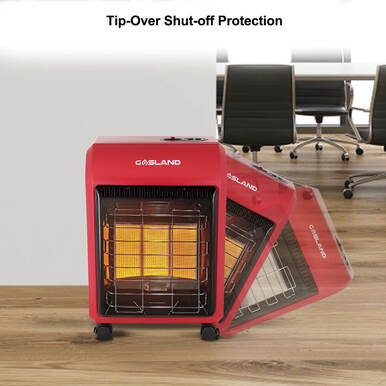 Portable Cabinet Heater -18,000 BTU Warm Area up to 450 sq. ft- Red