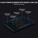 Electric Cooktop  240V Electric Smoothtop with 5 Boost Burner, 9 Heating Level, 