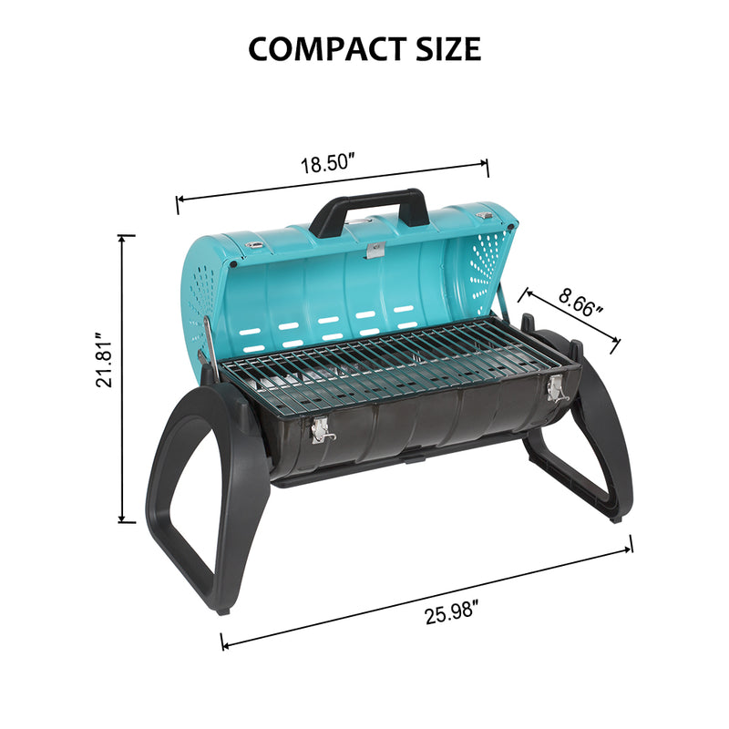 Camplux Portable Gas Grill w/ Thermometer - 153 Square Inches