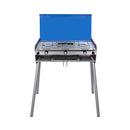 Outdoor Propane Camping Stove w/ 2 Burner & 1 Grill - 15,000 BTU