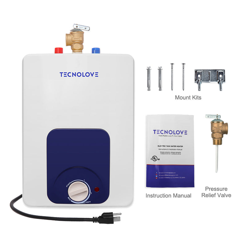 Tecnolove Elektrischer Warmwasserbereiter – 2,5 Gallonen